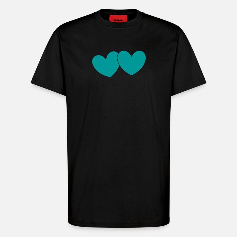 Saint-Valentin, Saint-Valentin, Saint-Valentin - T-shirt bio décontracté fabriqué en UE - SOLID BLACK