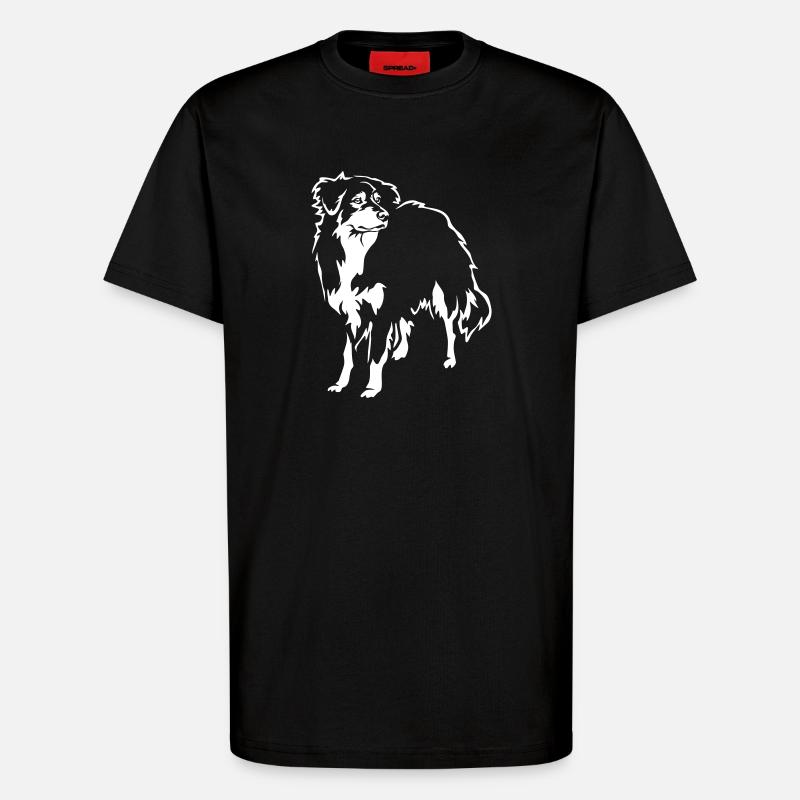 Australian Shepherd "Black Edition" - T-Shirt - made by SPREAD - SOLID BLACK