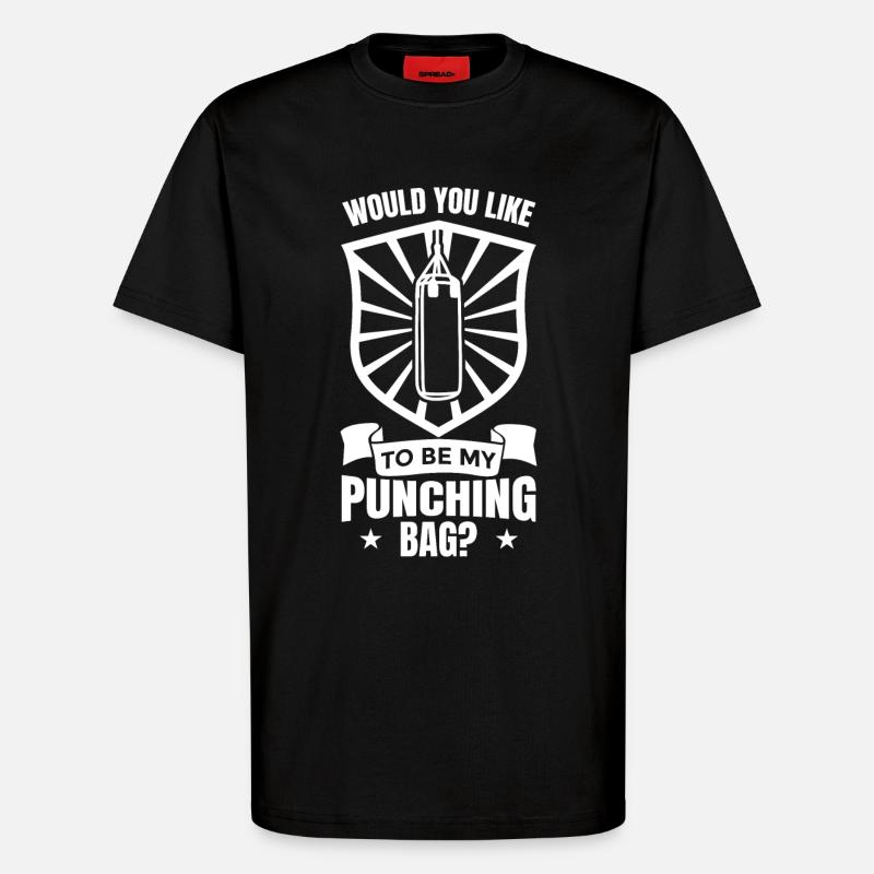 Willst du mein Boxsack sein - T-Shirt - made by SPREAD - SOLID BLACK