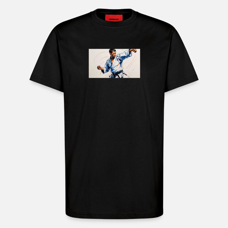 Kampfkunst und japanische Dynamik - T-Shirt - made by SPREAD - SOLID BLACK