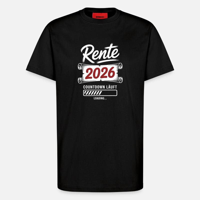 Rente2026 Countdown - T-Shirt - made by SPREAD - SOLID BLACK