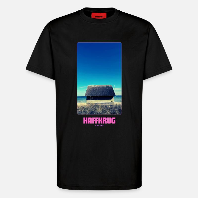 HAFFKRUG Strand - T-Shirt - made by SPREAD - SOLID BLACK