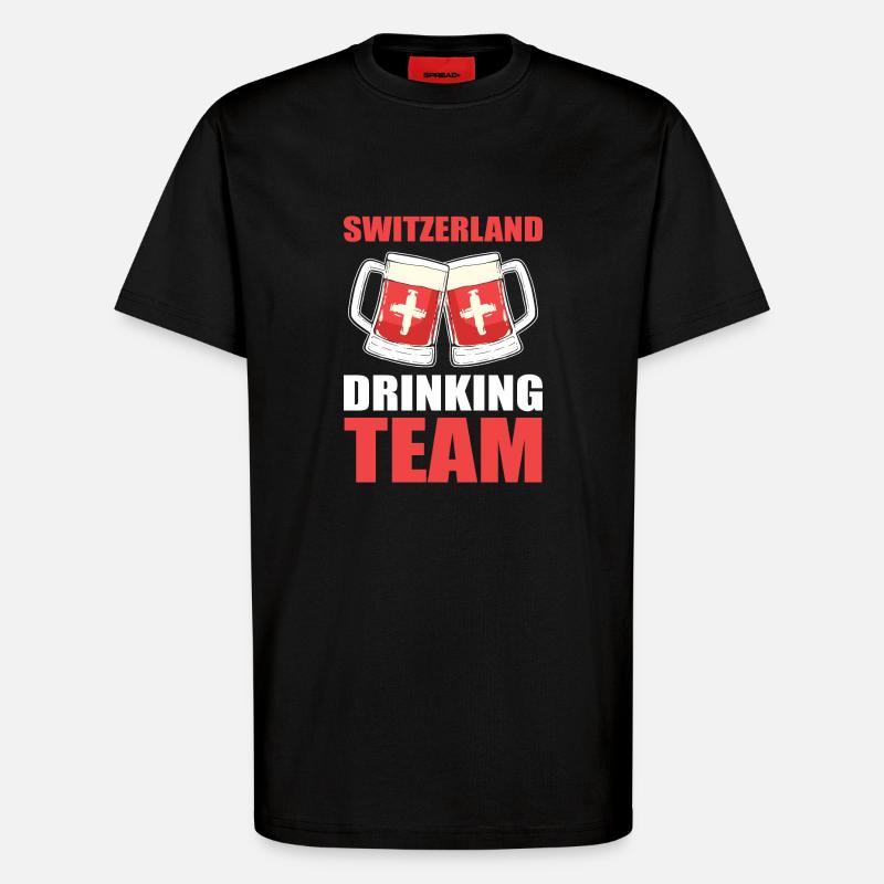 Schweiz Schweizer Schweizerdeutsch - T-Shirt - made by SPREAD - SOLID BLACK