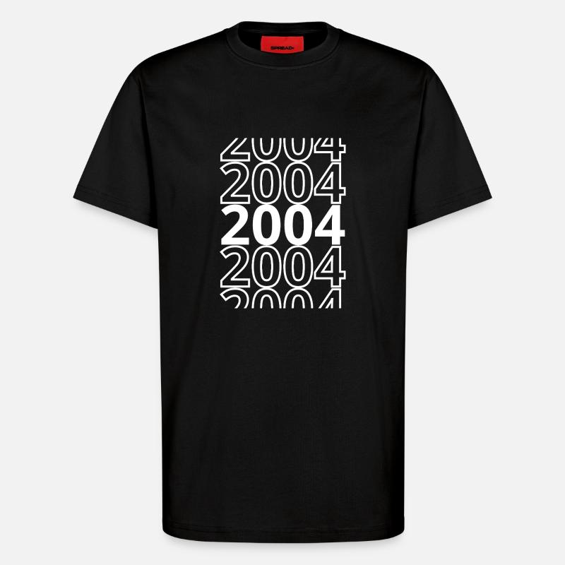 2004 2004 2004 - T-Shirt - made by SPREAD - SOLID BLACK