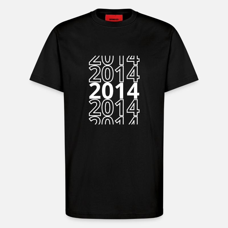 2014 2014 2014 - T-shirt bio décontracté fabriqué en UE - SOLID BLACK