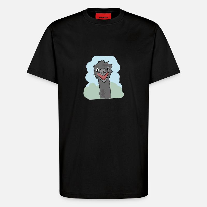 Illustrations Design "Emu Kisses" - T-Shirt - made by SPREAD - SOLID BLACK