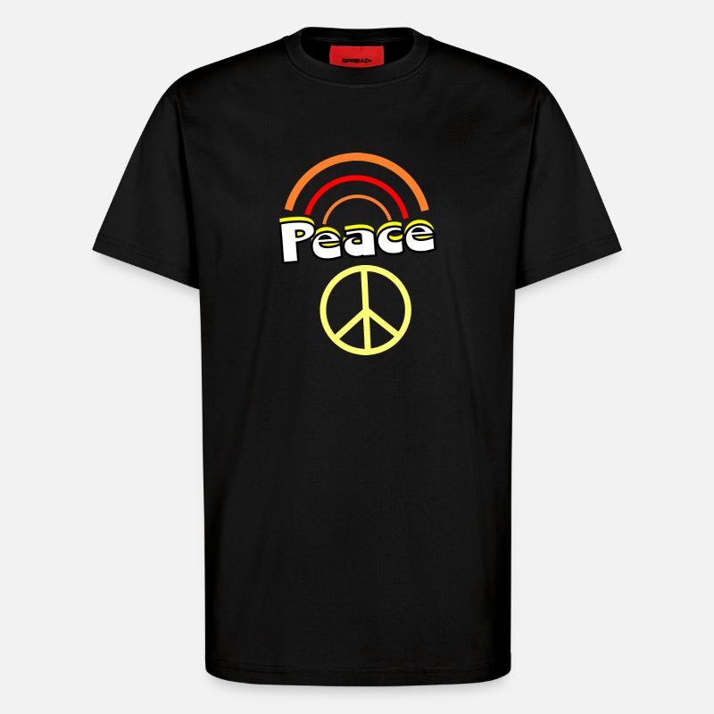 70s Pattern - T-Shirt - made by SPREAD - SOLID BLACK