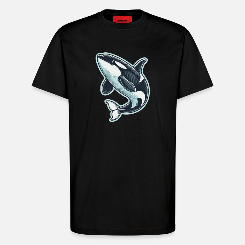 Orque - T-shirt bio décontracté fabriqué en UE - SOLID BLACK