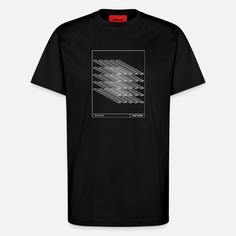 cadeau d'affiche post-rock - T-shirt bio décontracté fabriqué en UE - SOLID BLACK