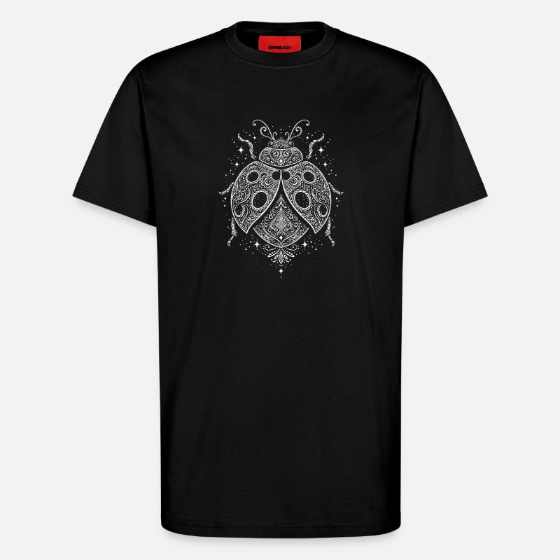 MandalaKäfer mit Krone - T-Shirt - made by SPREAD - SOLID BLACK