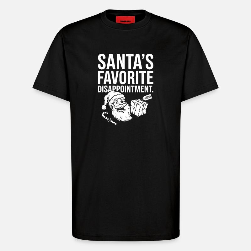 La déception préférée du Père Noël - T-shirt bio décontracté fabriqué en UE - SOLID BLACK