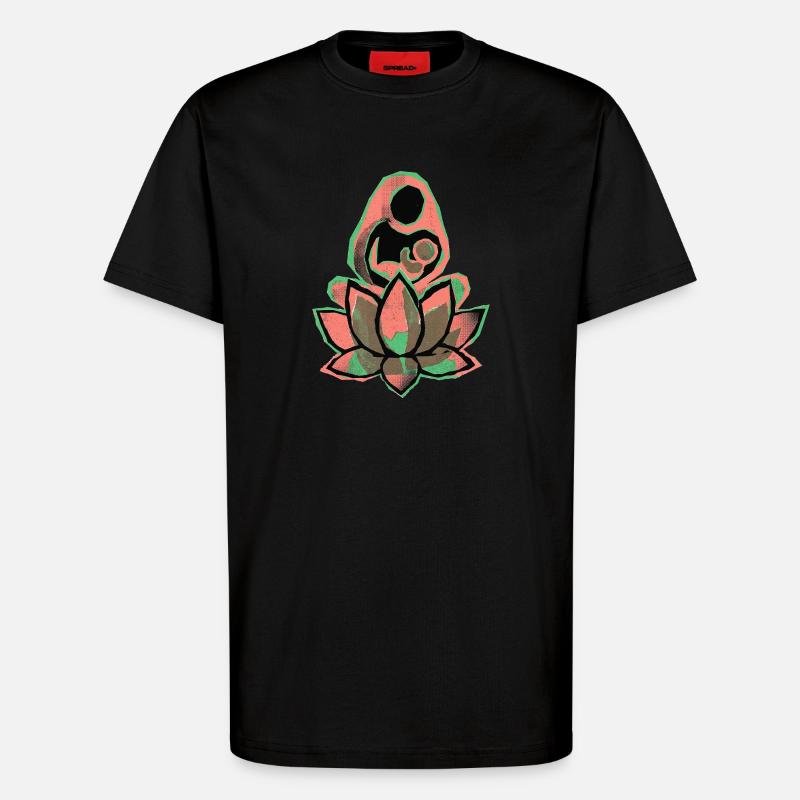 Mutter Kind Yoga - T-Shirt - made by SPREAD - SOLID BLACK