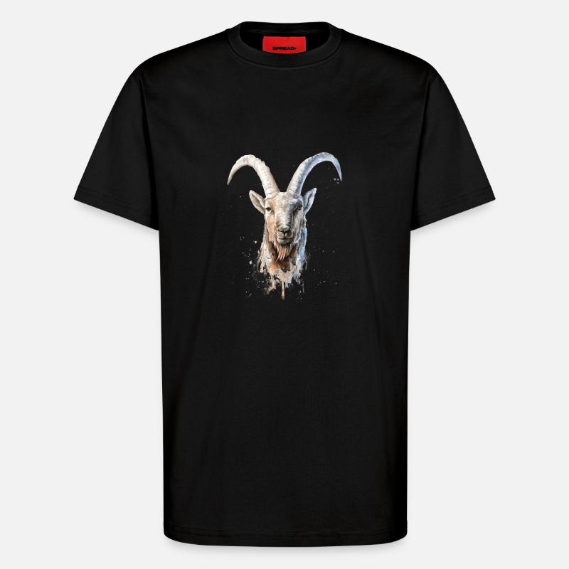 Steinbock - T-Shirt - made by SPREAD - SOLID BLACK