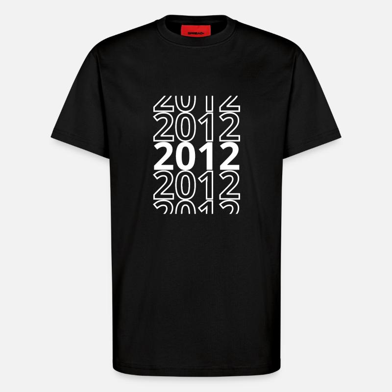 2012 2012 2012 - T-Shirt - made by SPREAD - SOLID BLACK