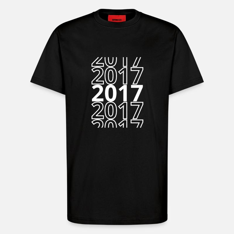 2017 2017 2017 - T-Shirt - made by SPREAD - SOLID BLACK