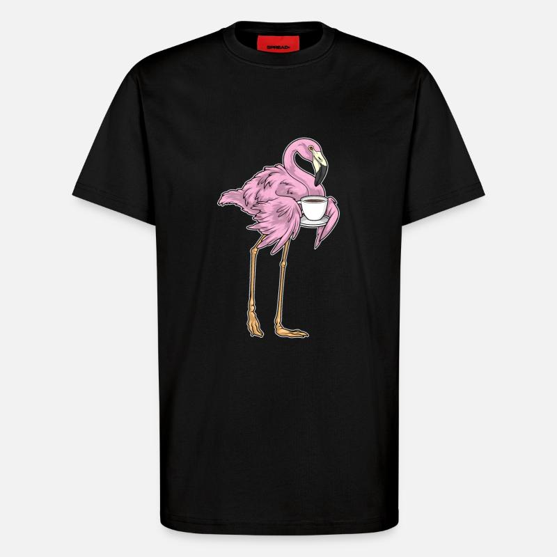 Flamingo Coffee Mug - T-Shirt - made by SPREAD - SOLID BLACK