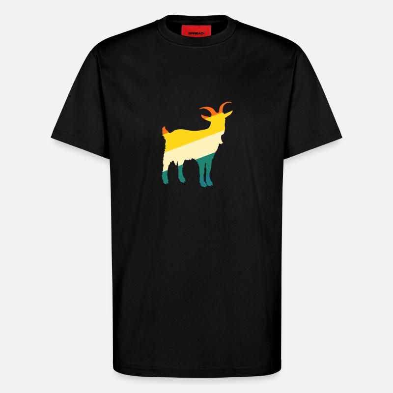 Ziegen - T-Shirt - made by SPREAD - SOLID BLACK