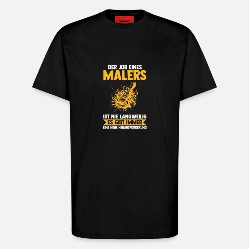 Master Painter Journeyman Painter - T-Shirt - made by SPREAD - SOLID BLACK