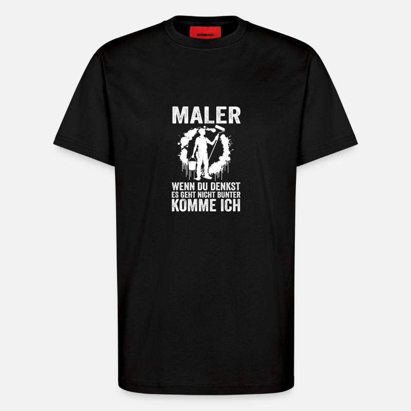 Master Painter Journeyman Painter - T-Shirt - made by SPREAD - SOLID BLACK