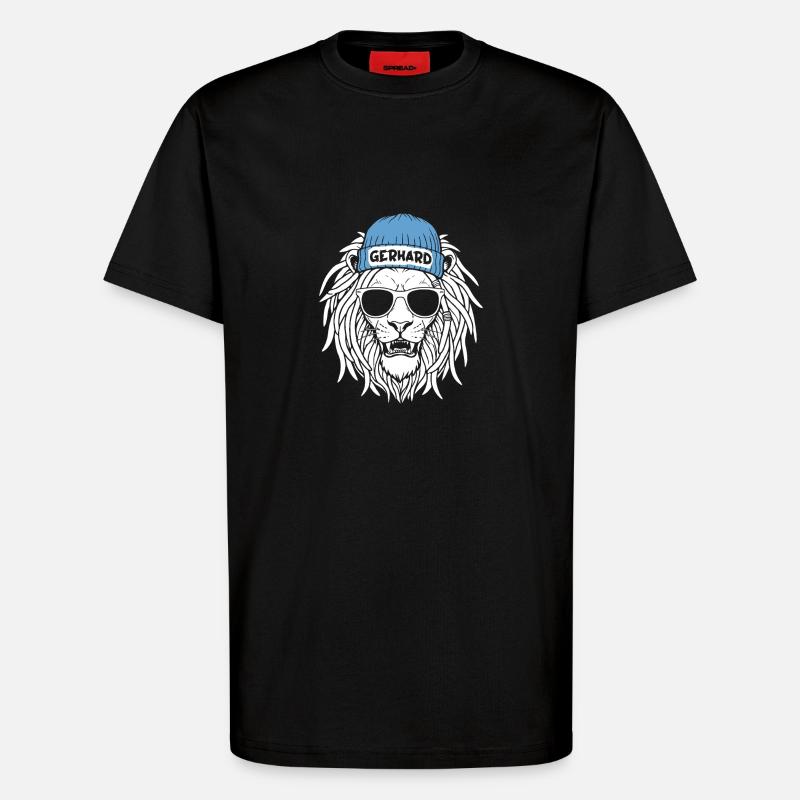 Löwe Gerhard - T-Shirt - made by SPREAD - SOLID BLACK