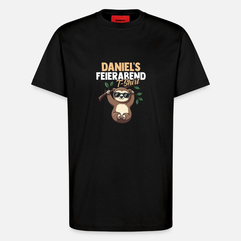 Faultier Daniel - T-Shirt - made by SPREAD - SOLID BLACK
