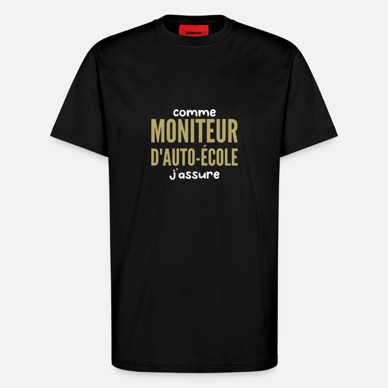 Driving School Instructor - T-Shirt - made by SPREAD - SOLID BLACK