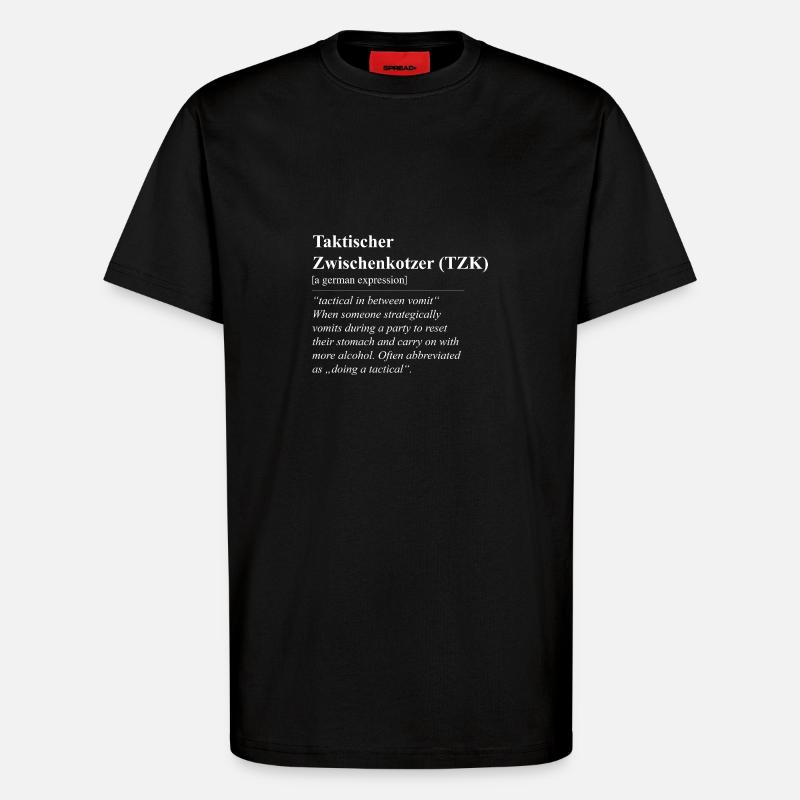 Tactical Interjection Funny Phrase - T-Shirt - made by SPREAD - SOLID BLACK