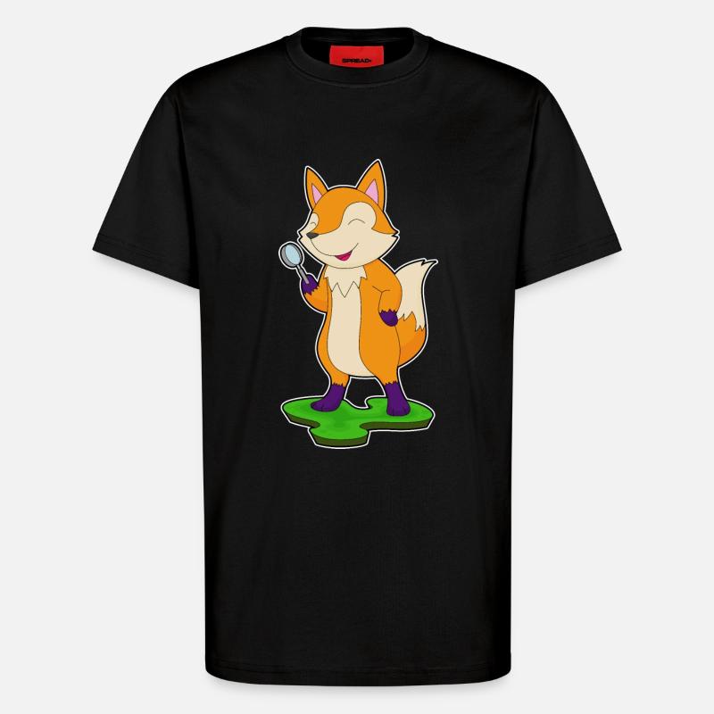 Fuchs Lupe - T-Shirt - made by SPREAD - SOLID BLACK
