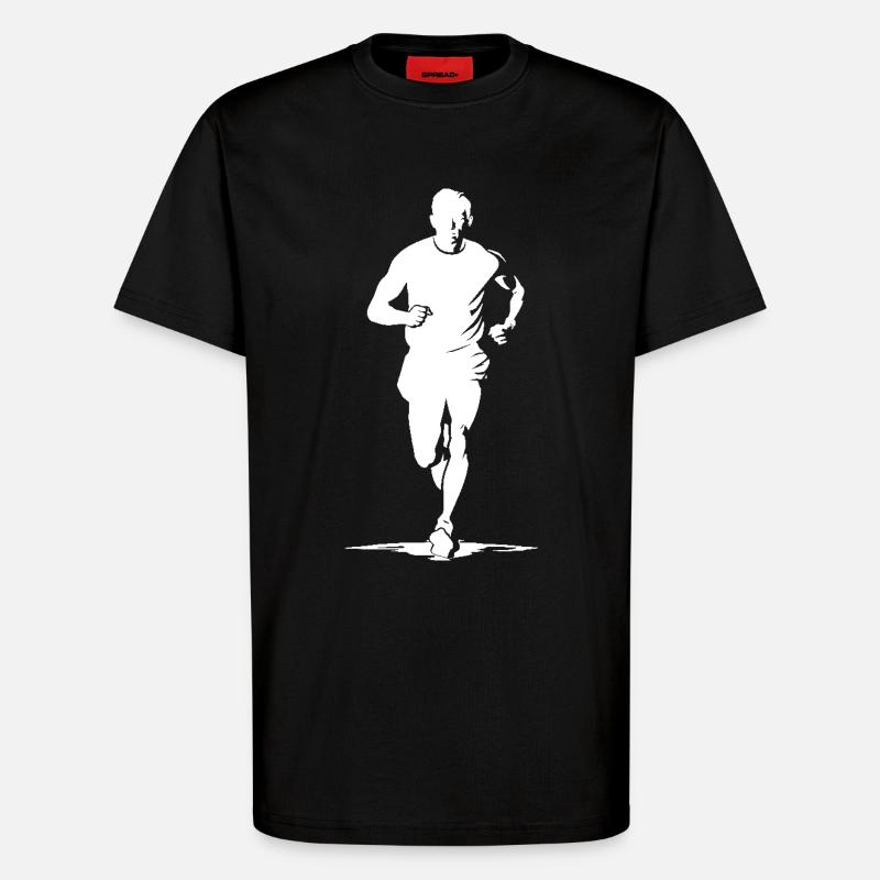 Jogger - T-Shirt - made by SPREAD - SOLID BLACK