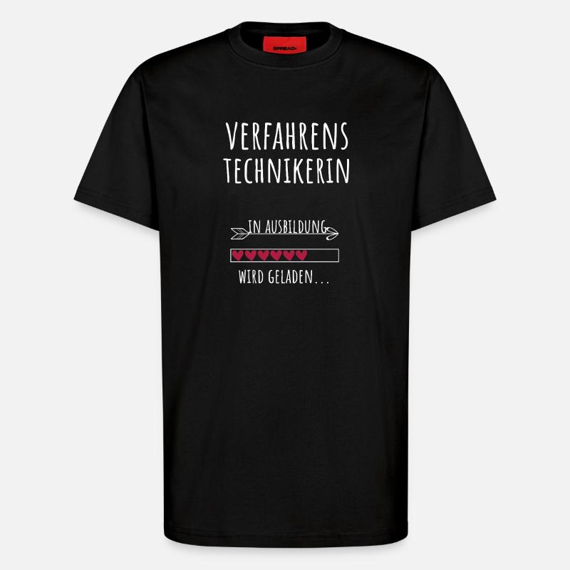 Process Engineer Studies Profession Training - T-Shirt - made by SPREAD - SOLID BLACK