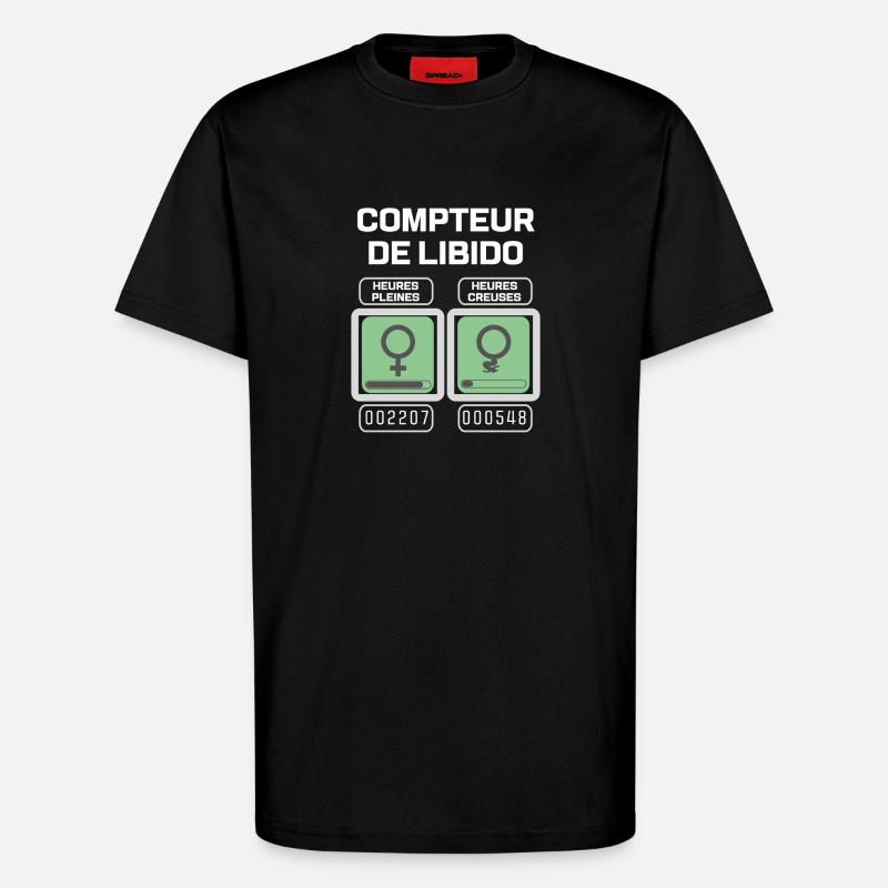 Weiblicher Libido-Meter - T-Shirt - made by SPREAD - SOLID BLACK