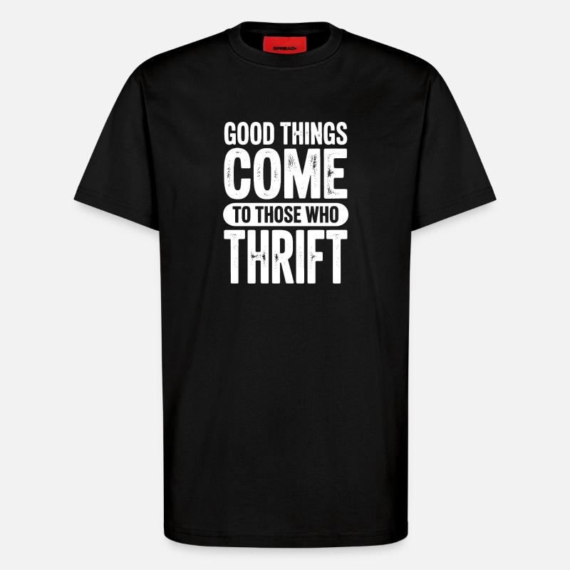 Good Things Come Thrift Tee - T-Shirt - made by SPREAD - SOLID BLACK