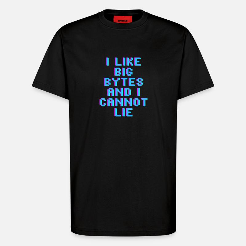 Ich mag große Bytes - T-Shirt - made by SPREAD - SOLID BLACK