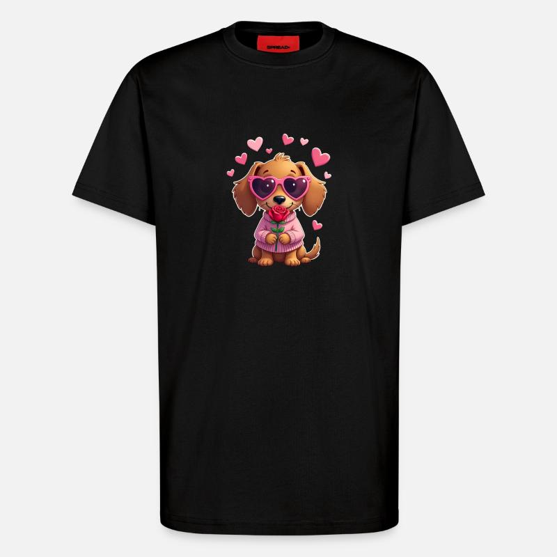 Dackel teckel teckel tekel - T-shirt bio décontracté fabriqué en UE - SOLID BLACK