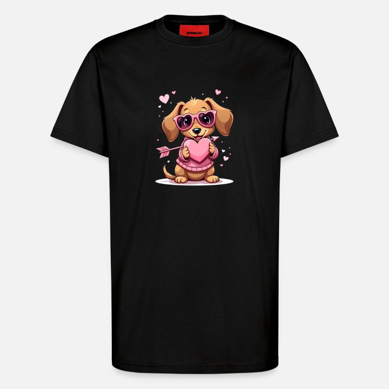 Dackel teckel teckel tekel - T-shirt bio décontracté fabriqué en UE - SOLID BLACK