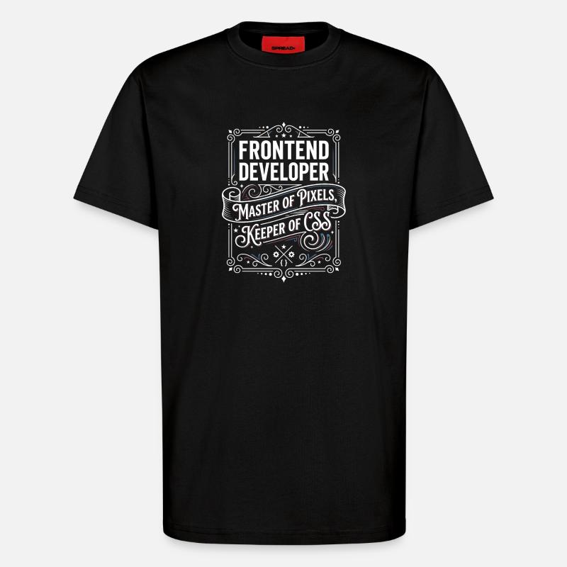 Frontend Developer Pixelmeister CSS - T-Shirt - made by SPREAD - SOLID BLACK