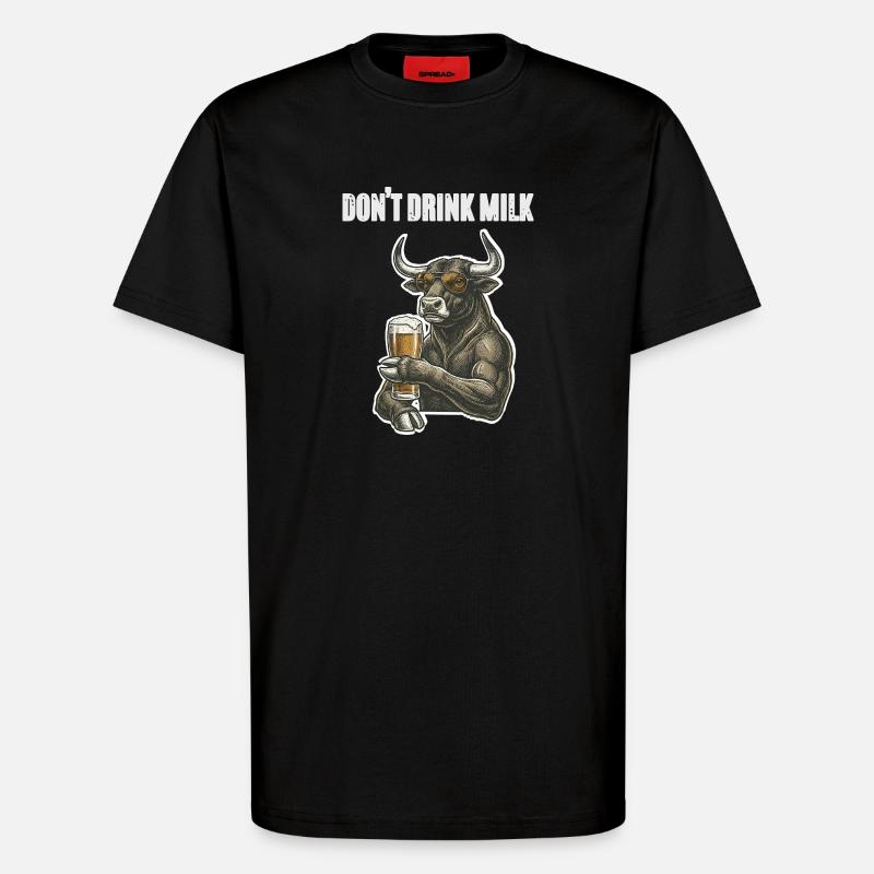 Stier Bulle Bier - T-Shirt - made by SPREAD - SOLID BLACK