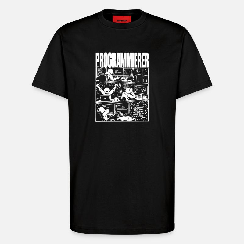 Programmierer lösen unbekannte Probleme - T-Shirt - made by SPREAD - SOLID BLACK