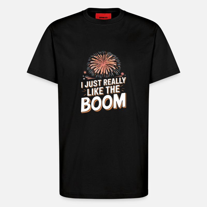 Pyrotechnics Fireworks Pyrotechnics - T-Shirt - made by SPREAD - SOLID BLACK
