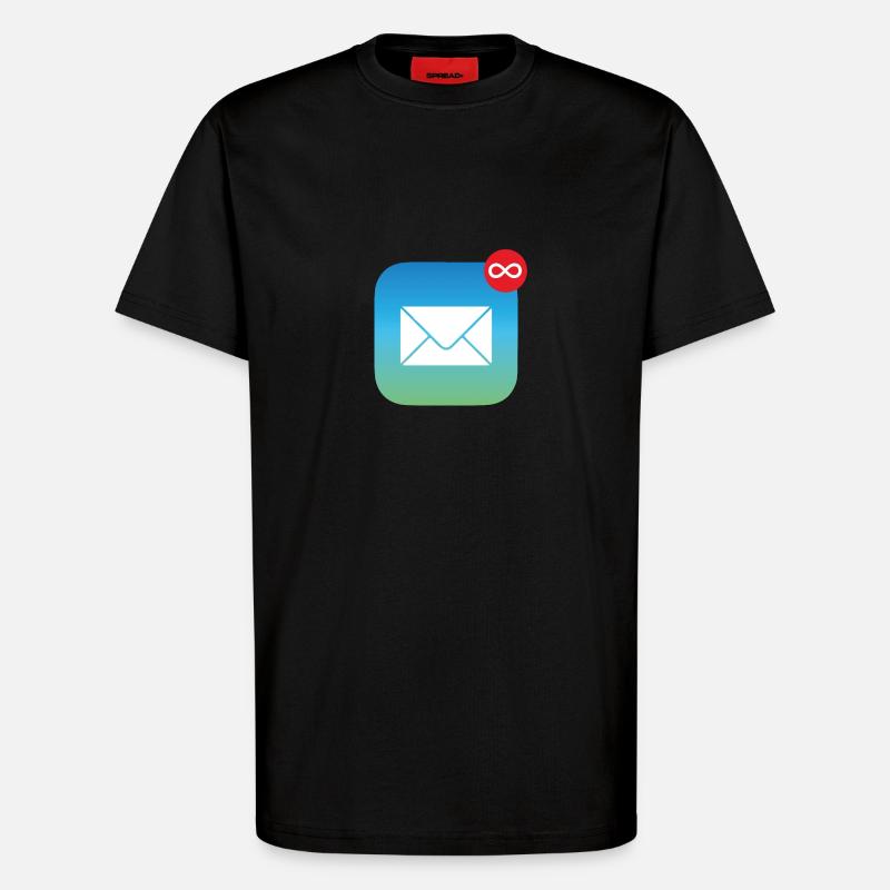 Mail Unendlich Arbeit | Immer genug zu tun - T-Shirt - made by SPREAD - SOLID BLACK
