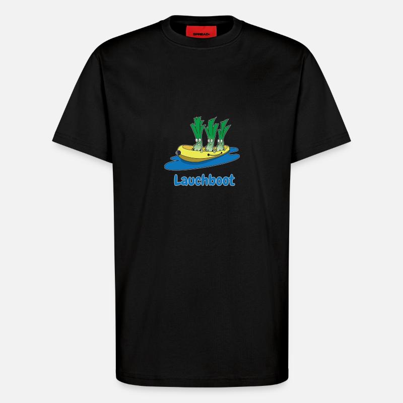 Lauchboot Lauch Schlauchboot Witzige Geschenkidee - T-Shirt - made by SPREAD - SOLID BLACK