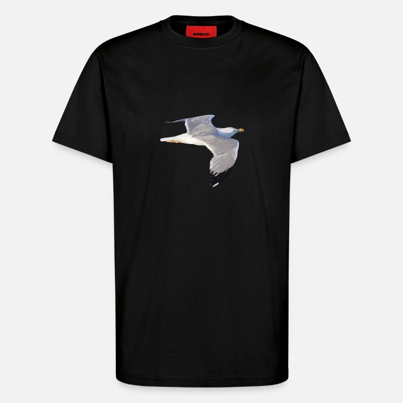 Möwe - T-Shirt - made by SPREAD - SOLID BLACK