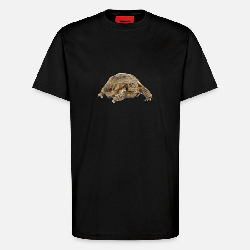 turtle schildkroete tiere animals7 - T-Shirt - made by SPREAD - SOLID BLACK