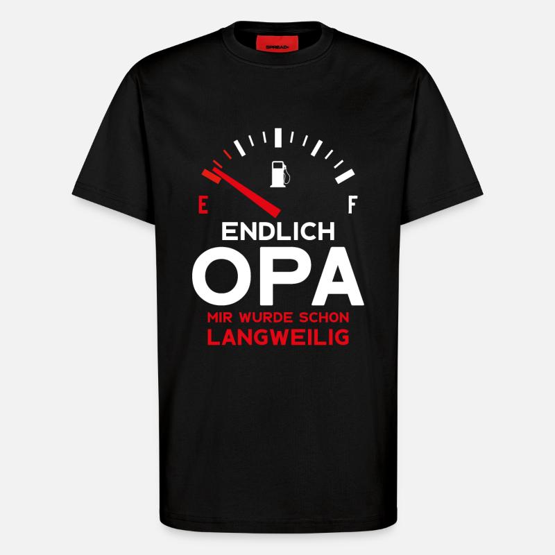 ERSTER ENKEL ENDLICH OPA - T-Shirt - made by SPREAD - SOLID BLACK