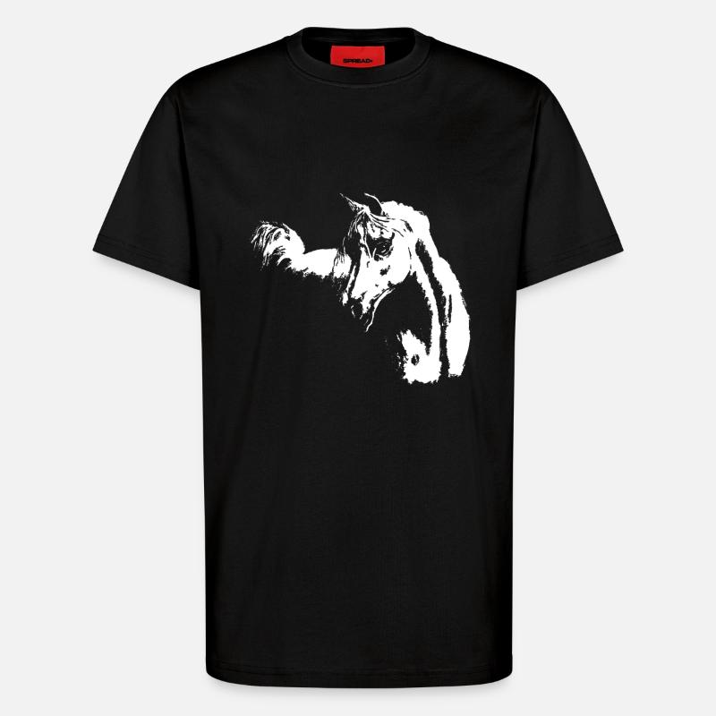 arabisches Pferd - T-Shirt - made by SPREAD - SOLID BLACK