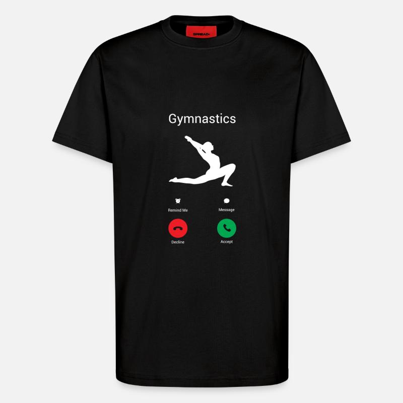 Gymnastik ruft! - T-Shirt - made by SPREAD - SOLID BLACK