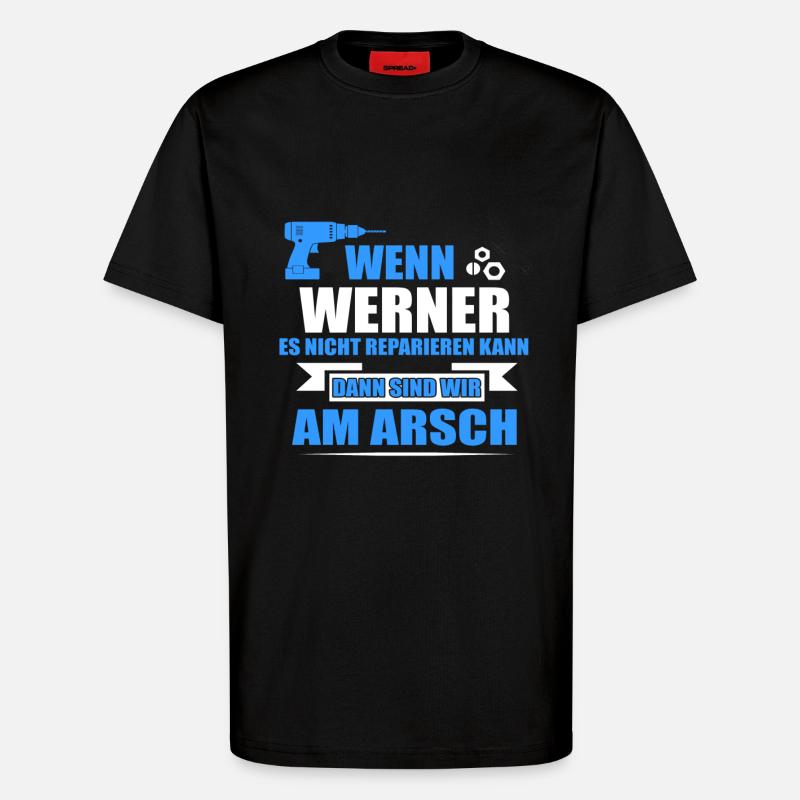 WERNER-Geschenk - T-Shirt - made by SPREAD - SOLID BLACK