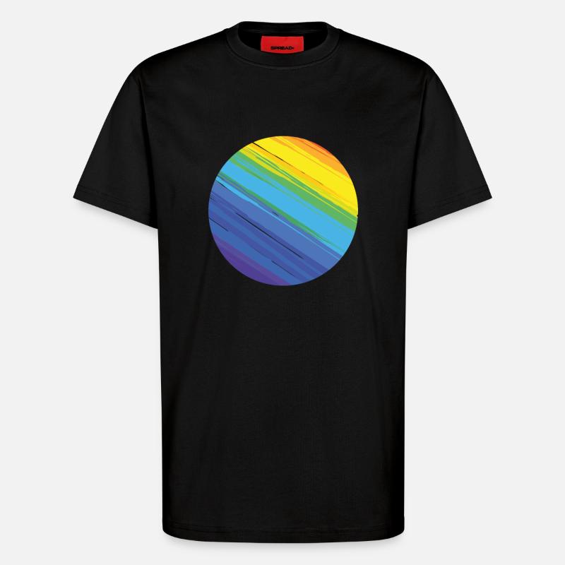 Rainbow circle - T-Shirt - made by SPREAD - SOLID BLACK