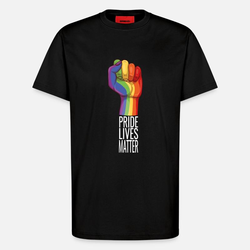Pride Regenbogen - T-Shirt - made by SPREAD - SOLID BLACK