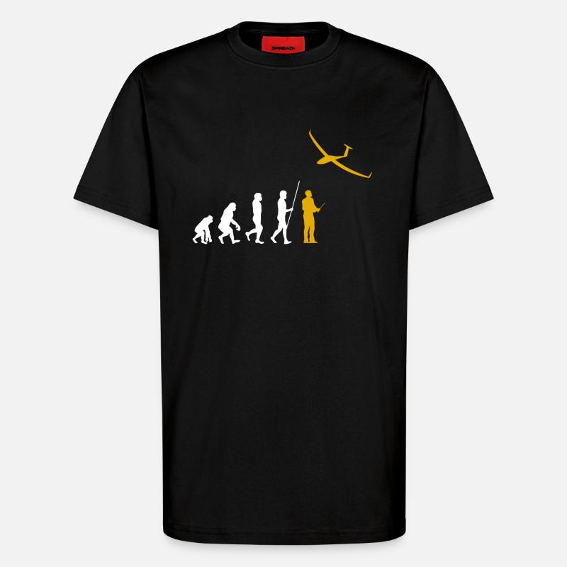 Evolution RC Segelflugzeug Ferngesteuert Modellbau - T-Shirt - made by SPREAD - SOLID BLACK